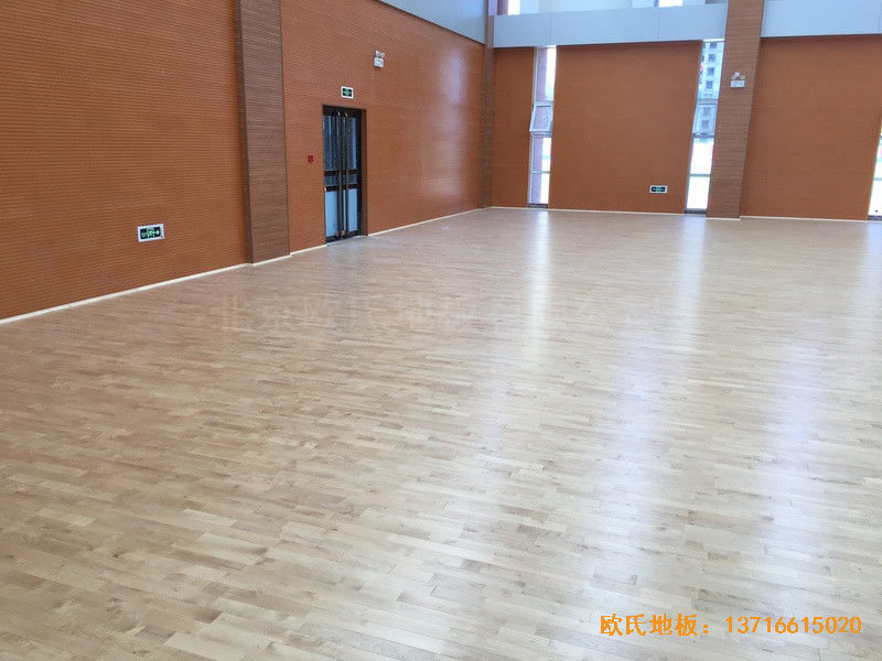 山西晉中榆次區寇村小學運動館運動地板施工案例1