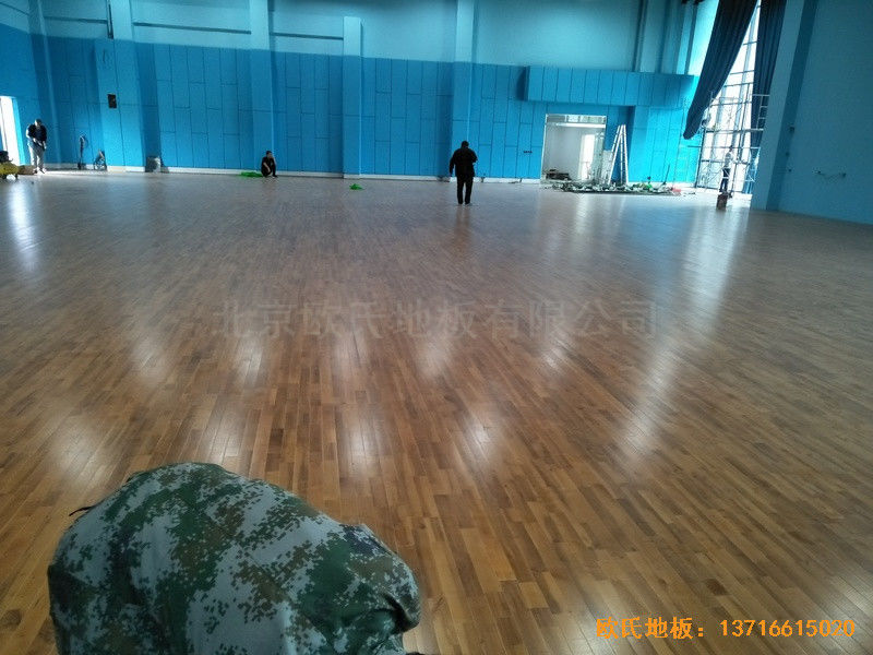 江蘇柘汪鎮港口大廈運動館運動地板鋪裝案例5