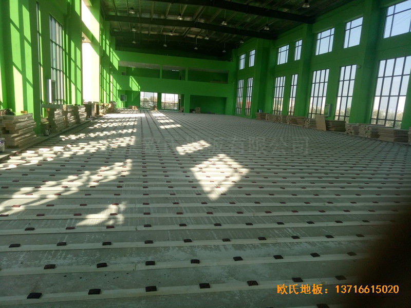 湖北隨州運動館運動木地板安裝案例1