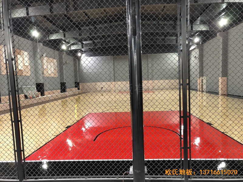 上海松江區kc籃球公園體育地板鋪設案例2