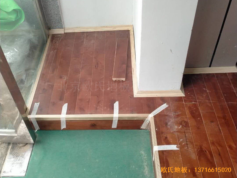 四川南充順慶區消防隊運動館體育地板鋪裝案例4