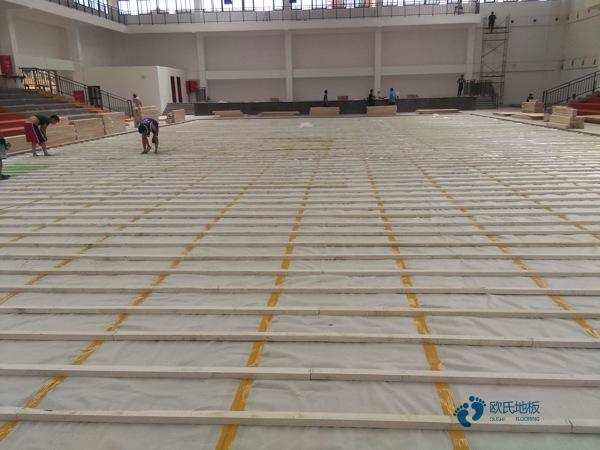 國產運動場地板施工工藝1